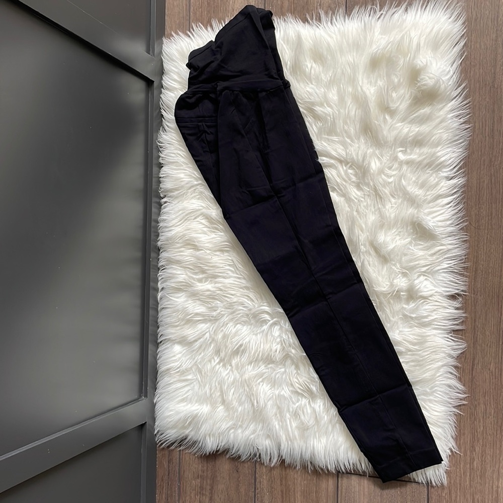 Black maternity skinny dress pants with elastic waistband size small